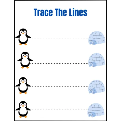 Trace the Lines Prewriting Practice
