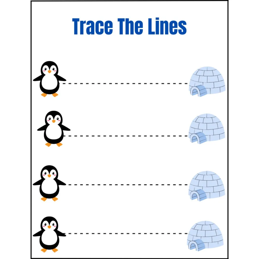 Trace the Lines Prewriting Practice