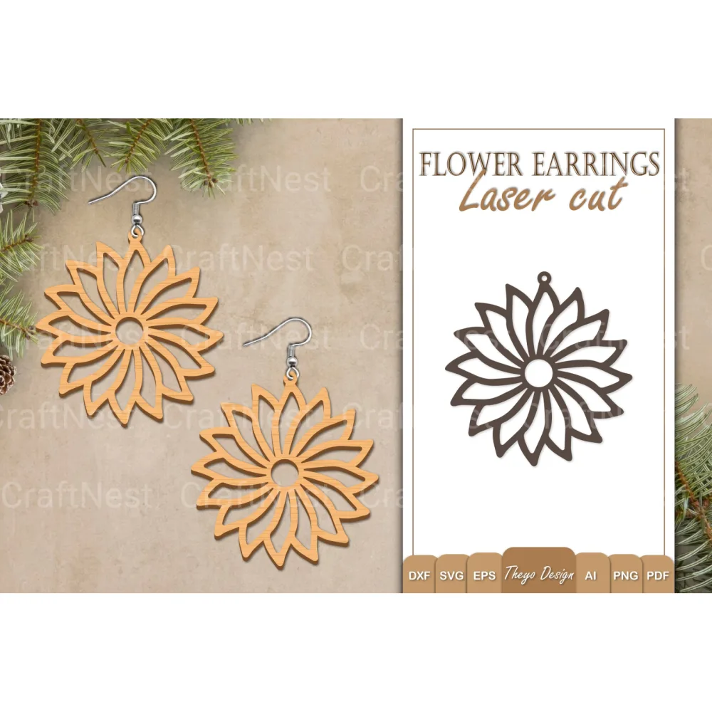 Earrings Flower SVG Bundle