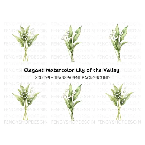 Lily of the Valley Clipart Bundle