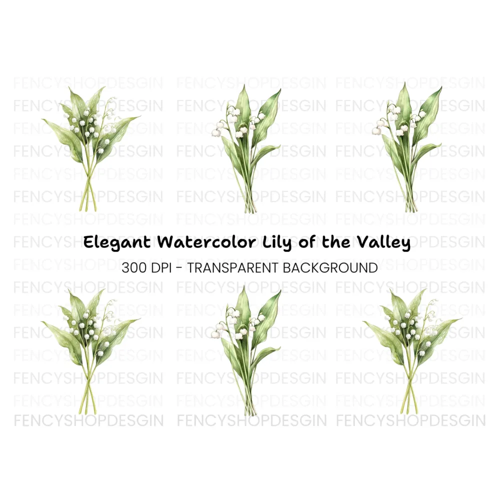 Lily of the Valley Clipart Bundle