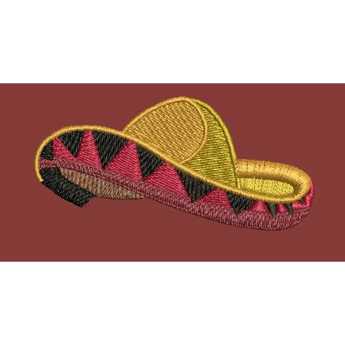 Geometric Brim Headwear Embroidery Design