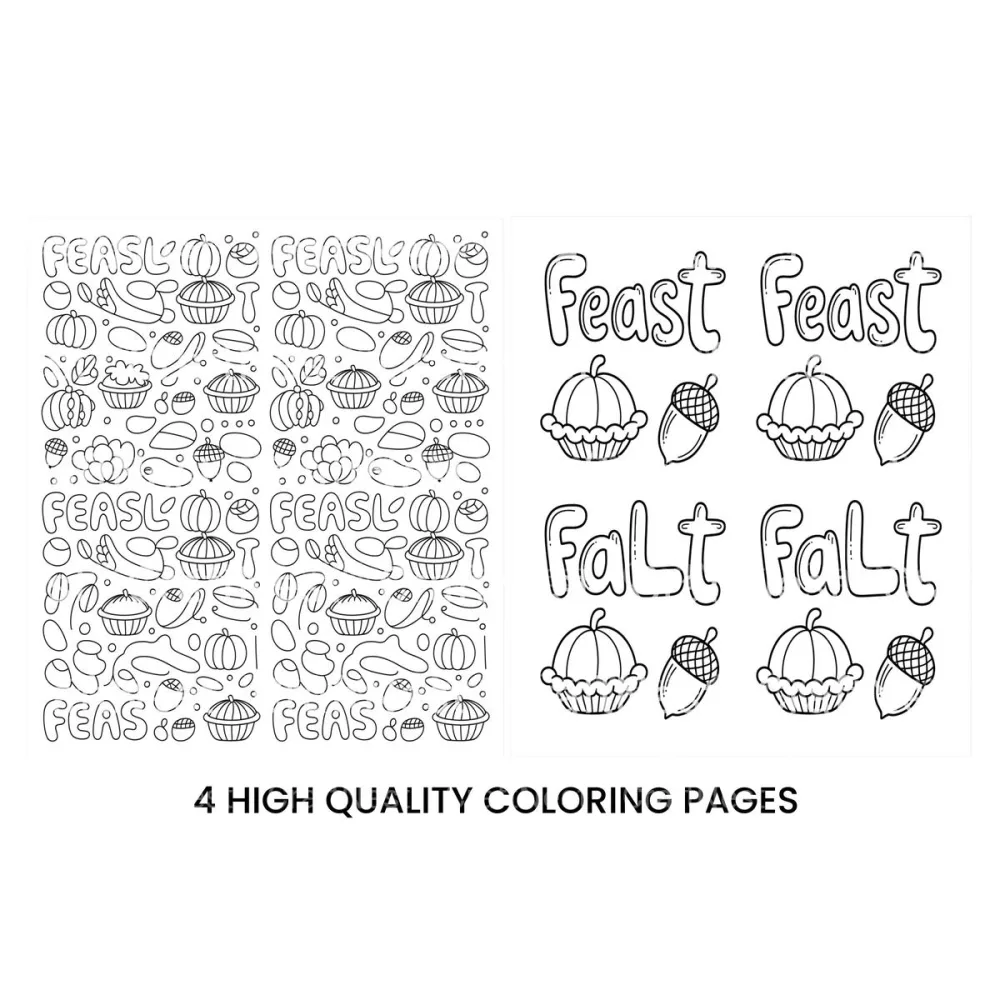 Thanksgiving Feast Fun Coloring Books