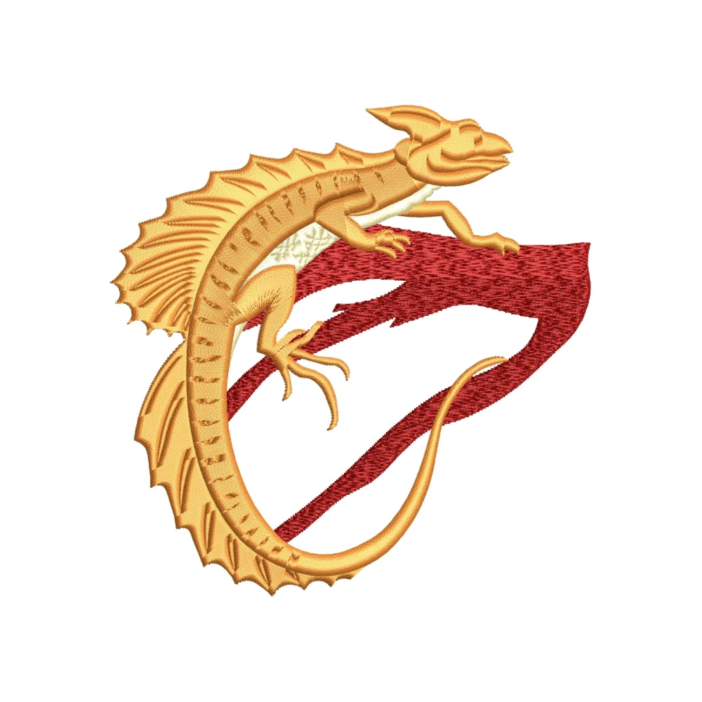 Lizard Embroidery Design