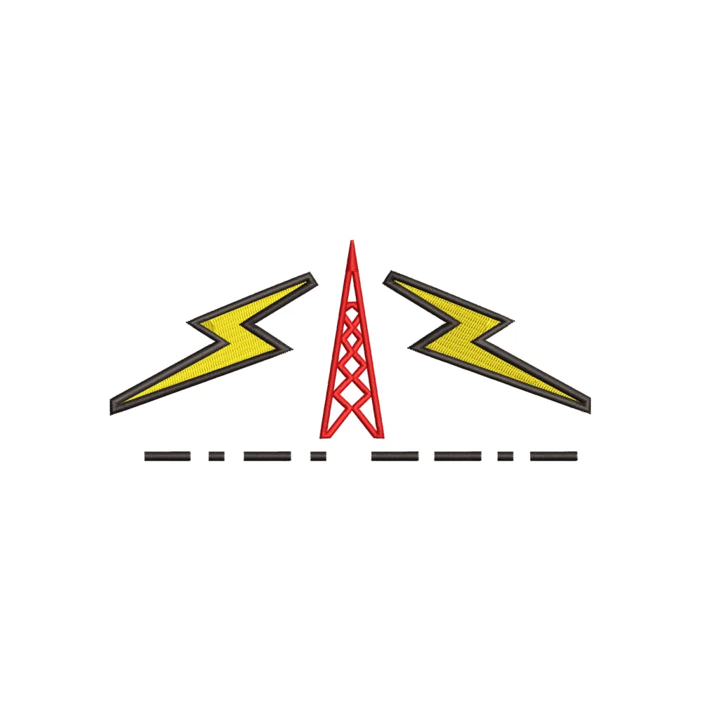 Electricity Tower Embroidery Design
