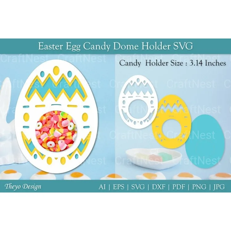 Easter Candy Dome Holder SVG Bundle