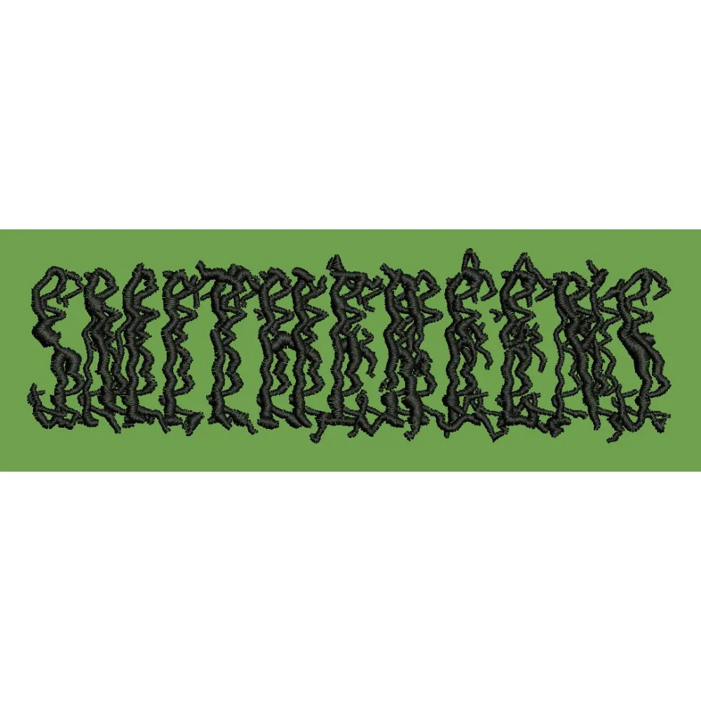 Entangled Calligraphic Text Embroidery Design
