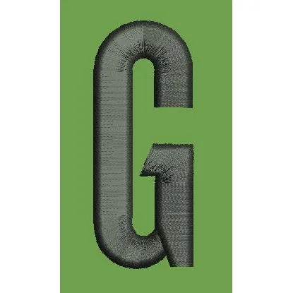 Letter G Embroidery Design