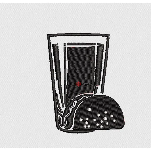 Burger Embroidery Design