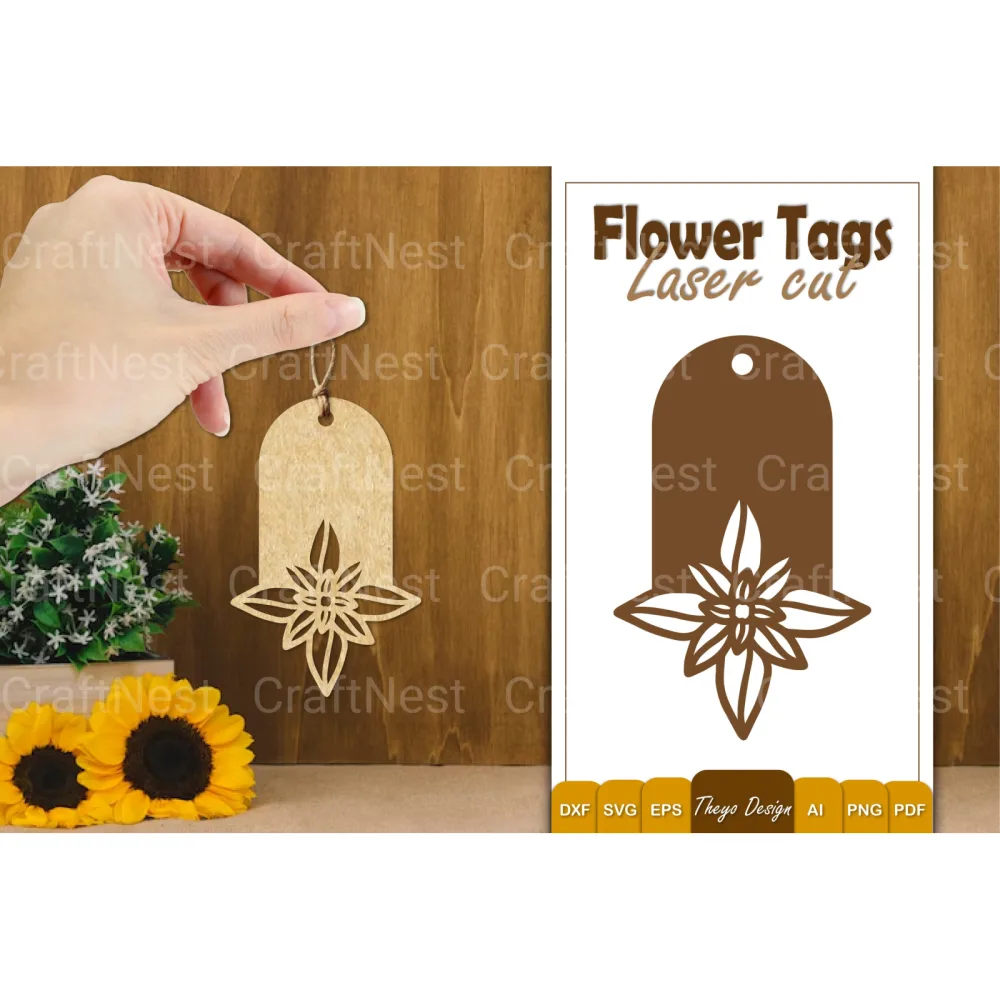 Flower Tags SVG Bundle