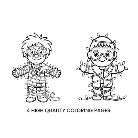 Christmas Lights Kids Coloring Books