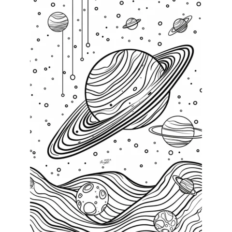 Space Coloring Pages for Kids