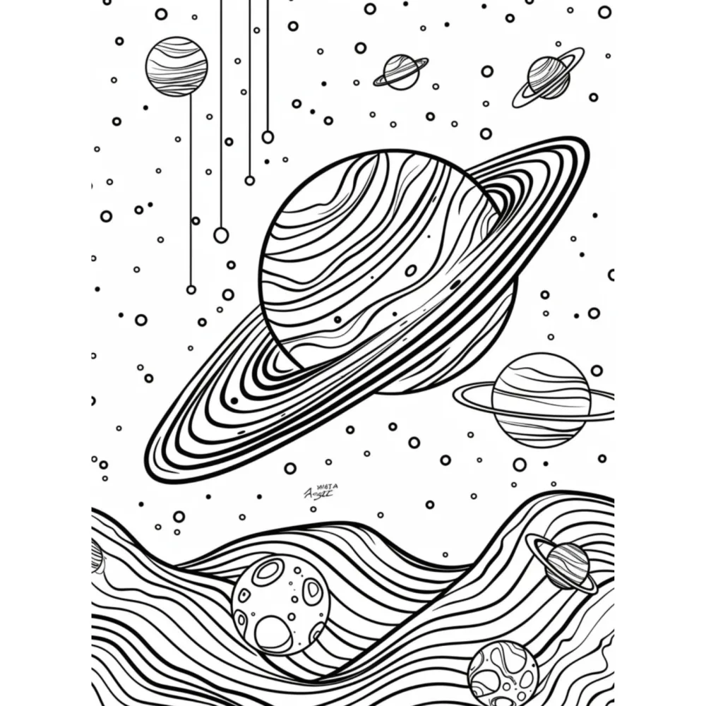 Space Coloring Pages for Kids