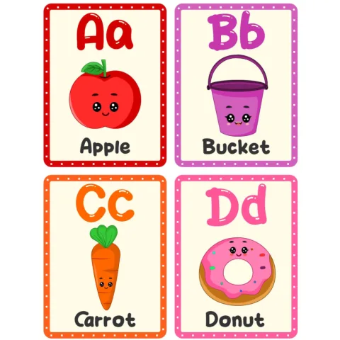 Cute Alphabet Flashcards for Kids