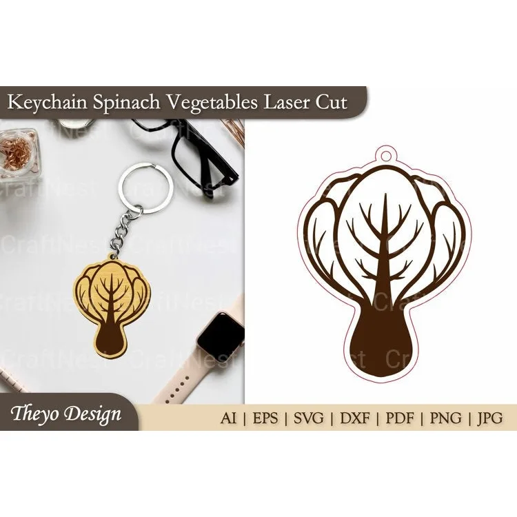 Keychain Vegetables SVG Bundle