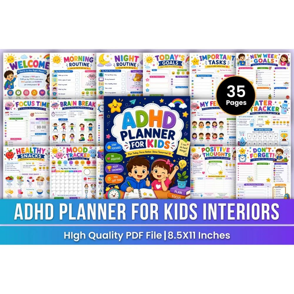 Adhd For Kids Planner