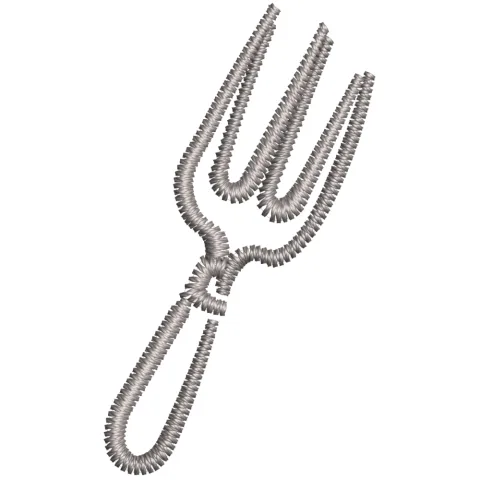 Fork Embroidery Design