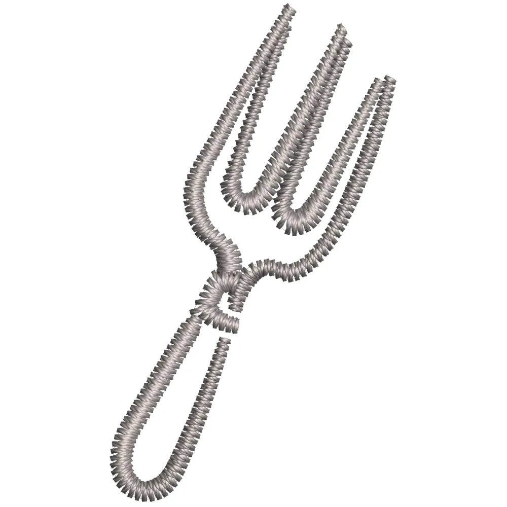 Fork Embroidery Design