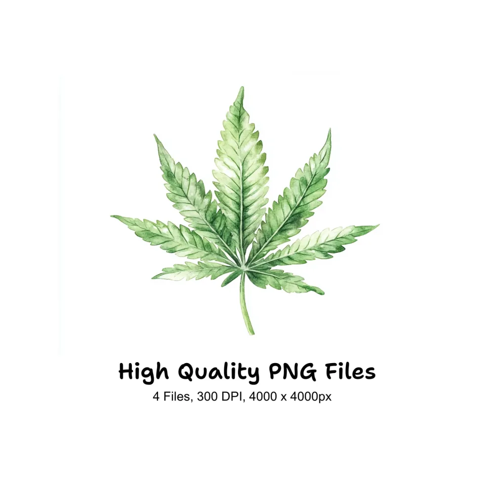 Cannabis Leaves Clipart Bundle