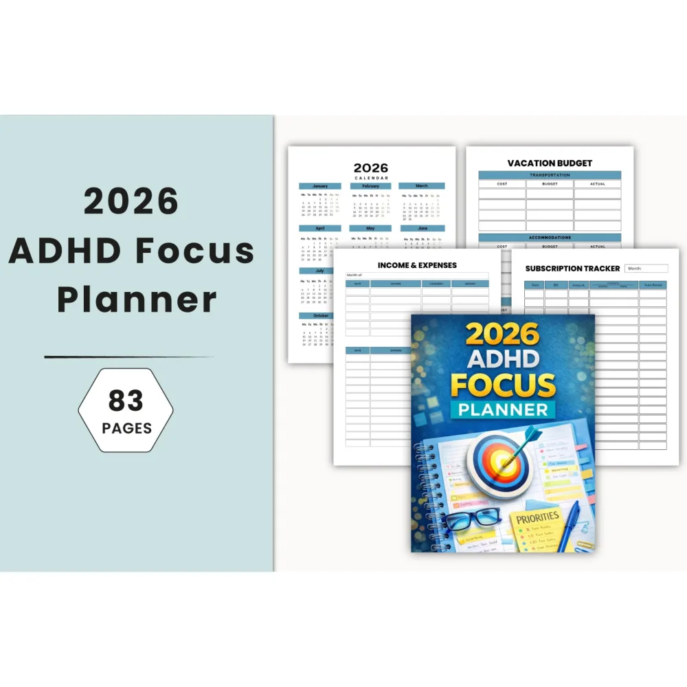 ADHD Focus Planner for Improved Concentration