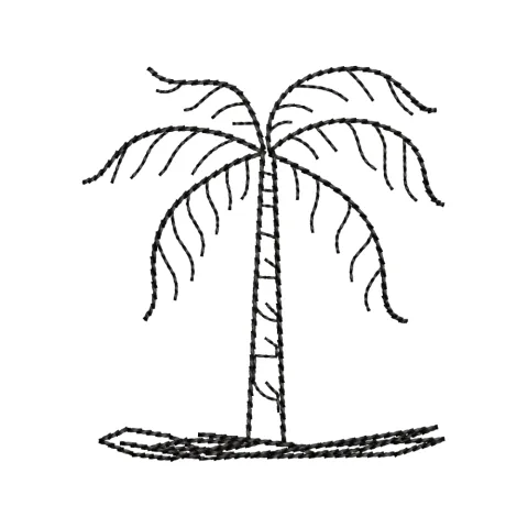 Beach Plant Embroidery Design