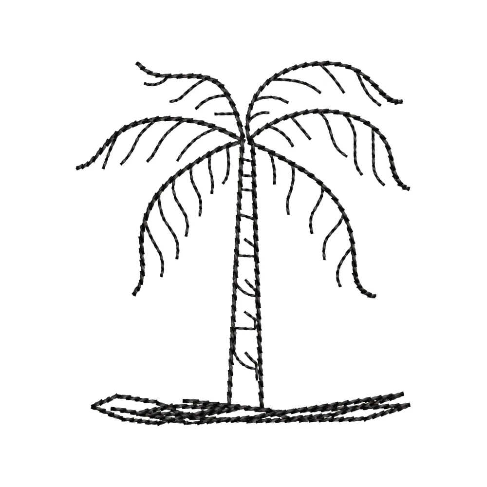 Beach Plant Embroidery Design