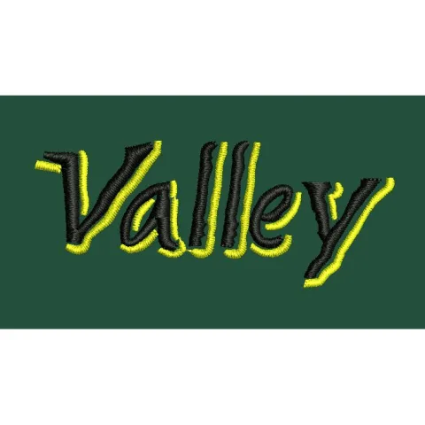 Script Text Valley Embroidery Design