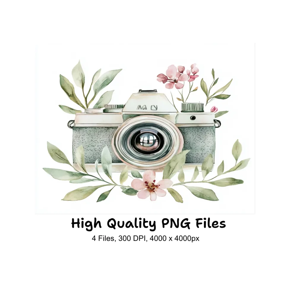 Vintage Camera Clipart Bundle