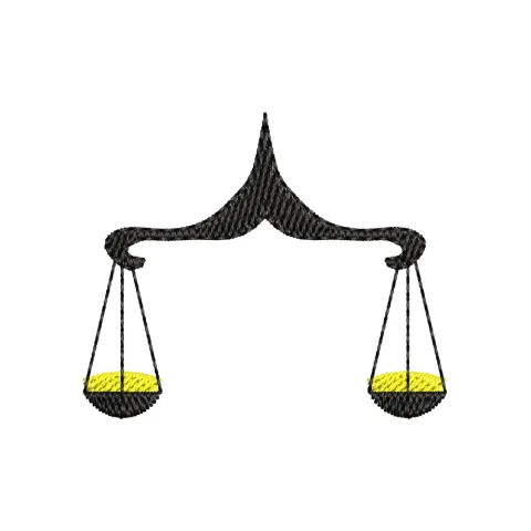 Weighing Embroidery Design