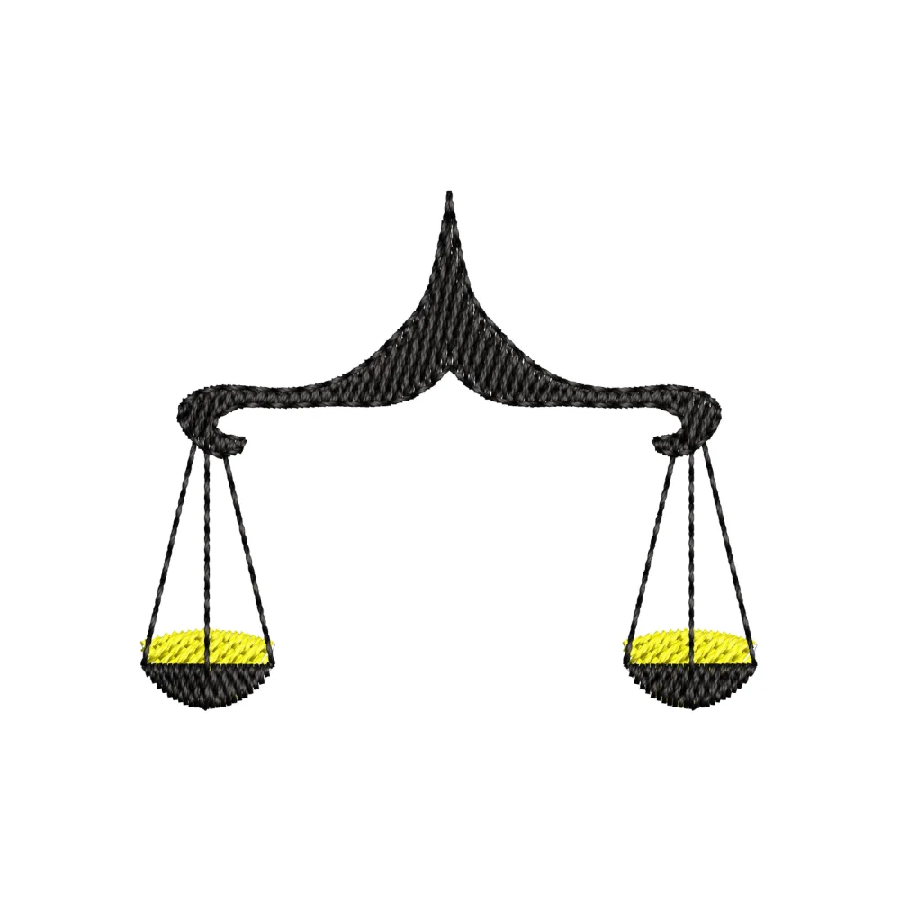 Weighing Embroidery Design