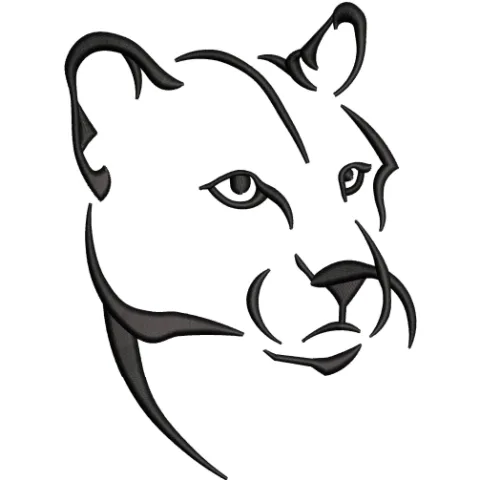 Lion Face Embroidery Design