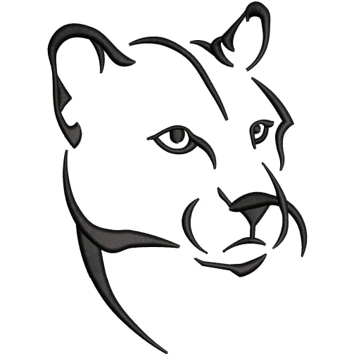 Lion Face Embroidery Design