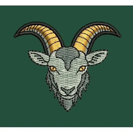 Goat Head Embroidery Design