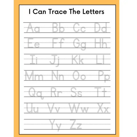 Alphabet Word Tracing Practice Worksheets