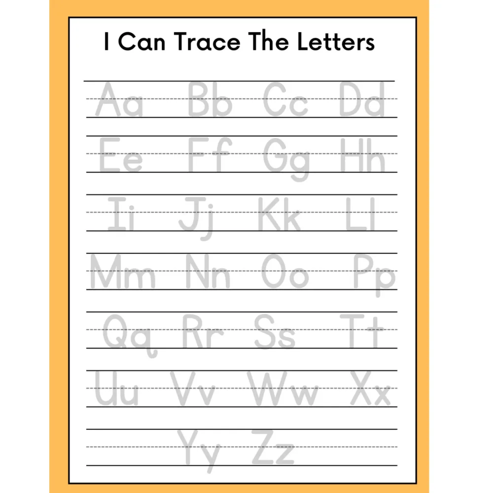Alphabet Word Tracing Practice Worksheets