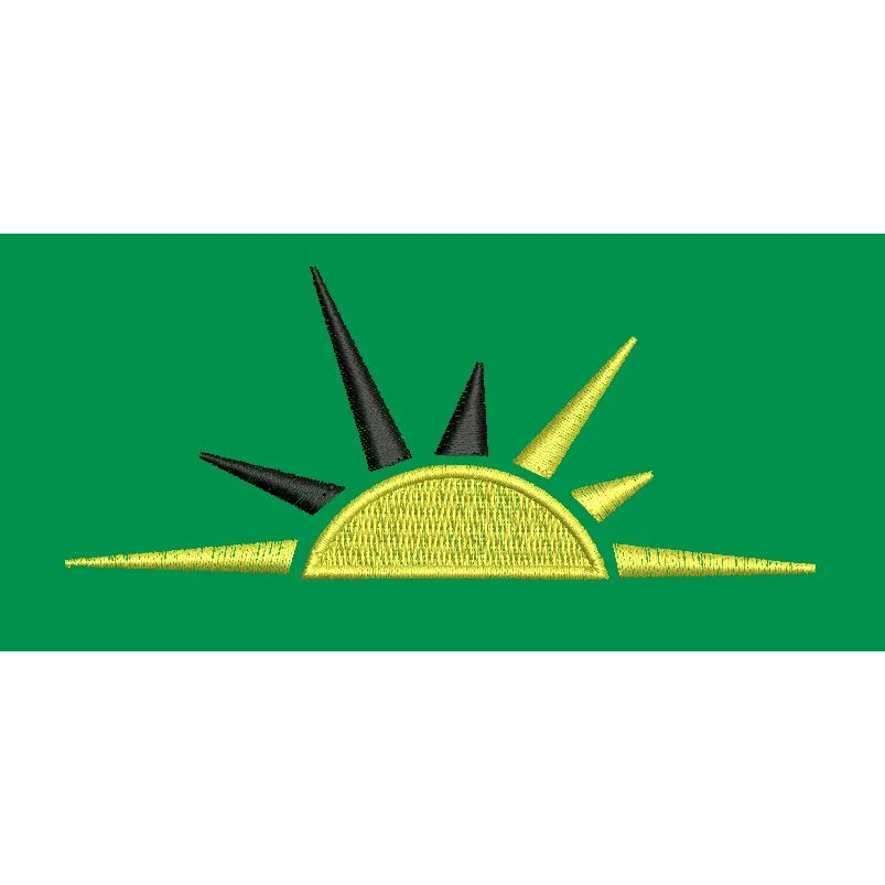 Duo Tone Rising Sun Embroidery Design