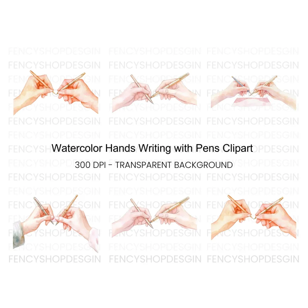 Hands Writing Clipart Bundle