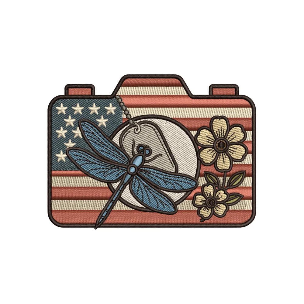 Soldier Camera Embroidery Design