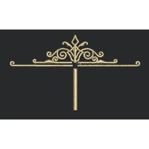 Gold Ornamental Header Embroidery Design