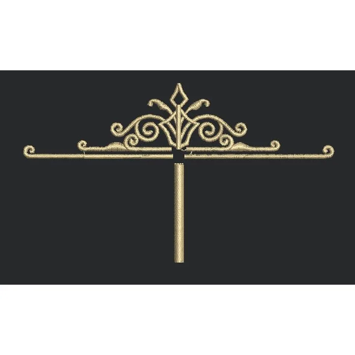 Gold Ornamental Header Embroidery Design
