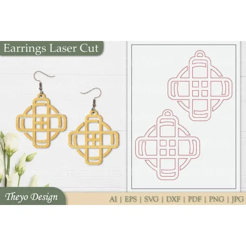 Earrings Laser Cut SVG Bundle