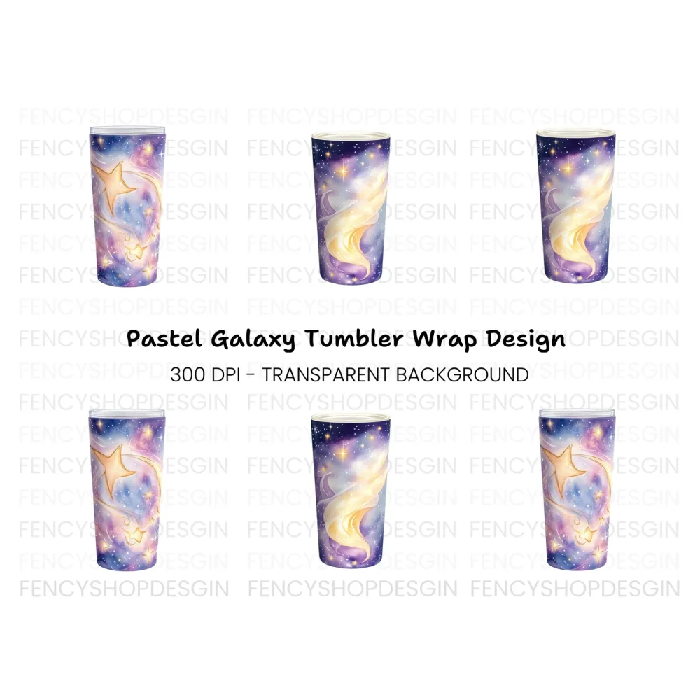 Galaxy Tumbler Clipart Bundle