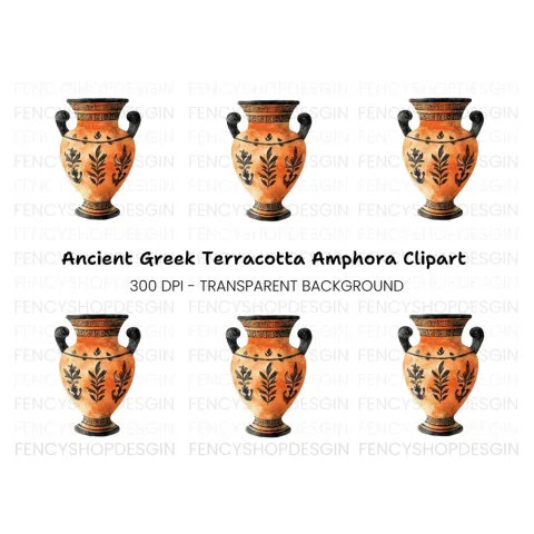 Ancient Greek Amphora Clipart Bundle