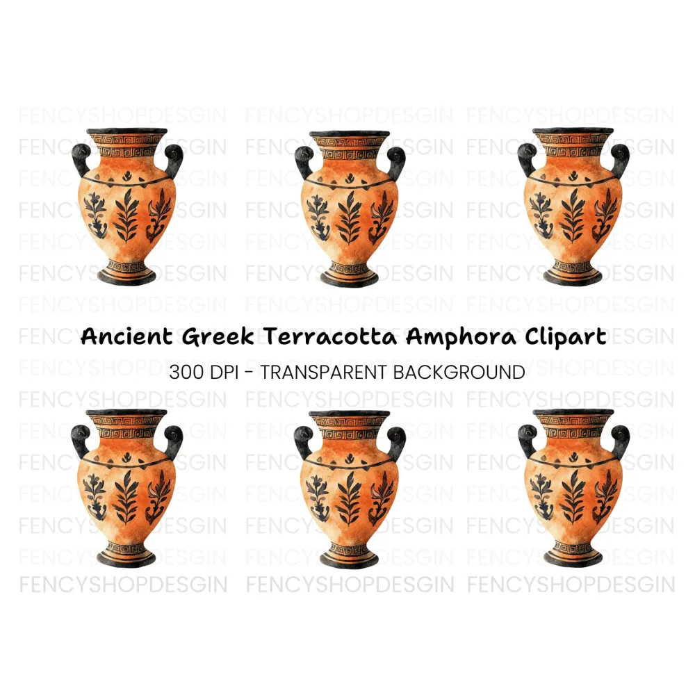 Ancient Greek Amphora Clipart Bundle