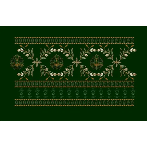 Verdant Vine Border Embroidery Design