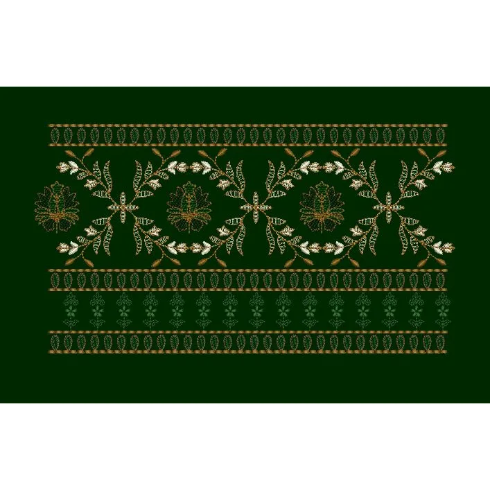 Verdant Vine Border Embroidery Design