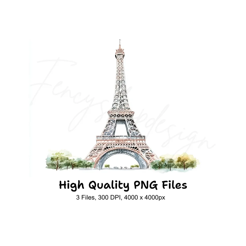 Eiffel Tower Clipart Bundle