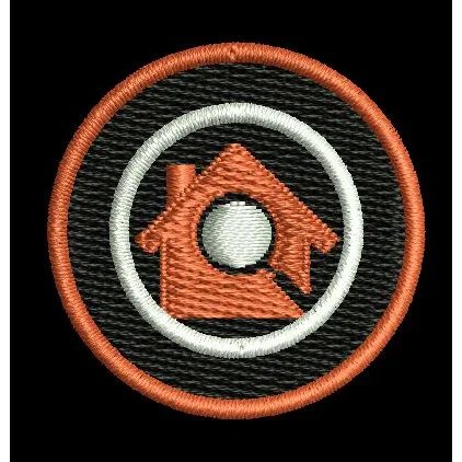 Home In Circles Embroidery Design