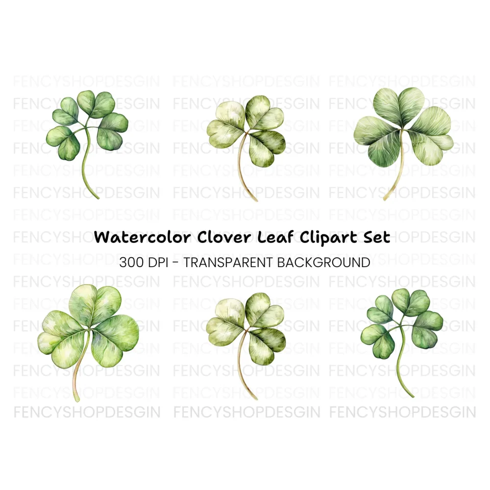 Lucky Clover Clipart Bundle