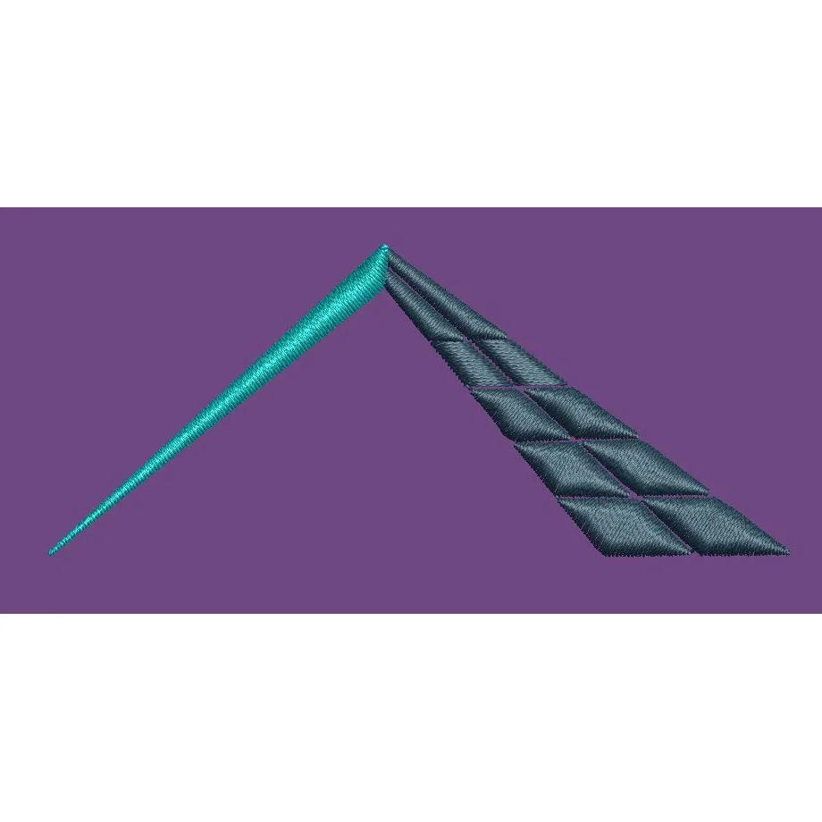 Angular Geometric Peak Embroidery Design